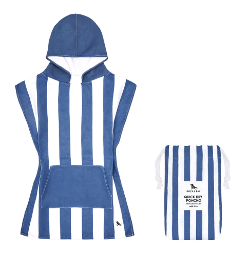 Dock & Bay Kids Quick Dry Poncho, Whitsunday Blue, Medium PONCHK-CAB-MD-NAVY-NS