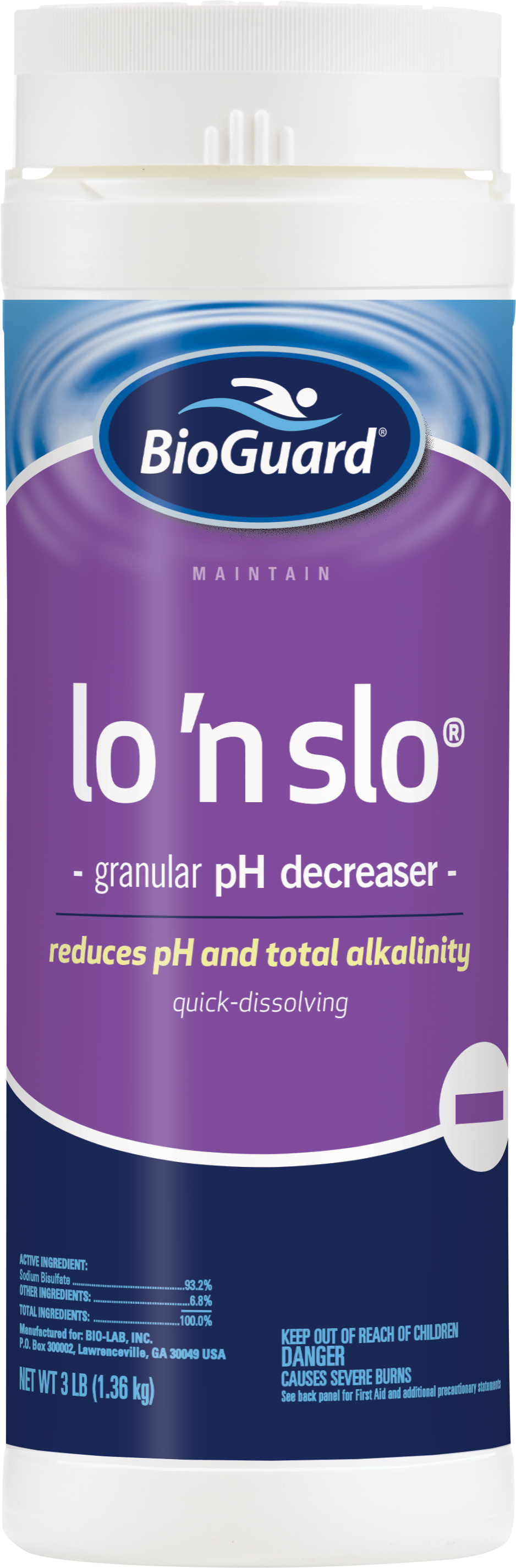 BioGuard Lo 'N Slo pH Decreaser 3lb 23330BIO