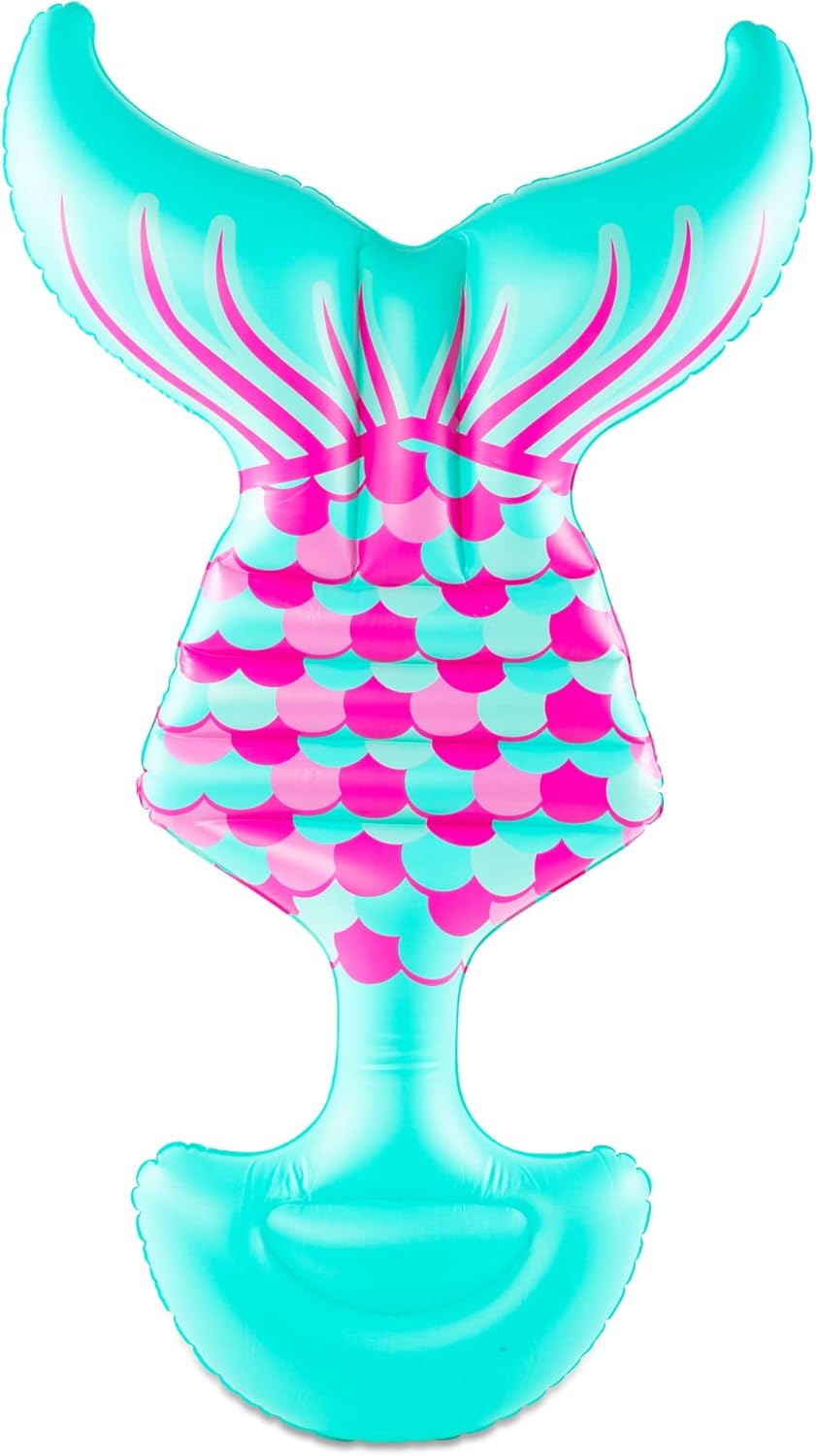 Big Mouth Inc Mermaid Tail Inflatable Saddle Style Pool Float 22-BSS-3908