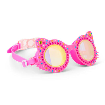 Bling20 Smitten Kitten Swim Goggles Paw Print Pink/Mango Mittens KITTEN8G