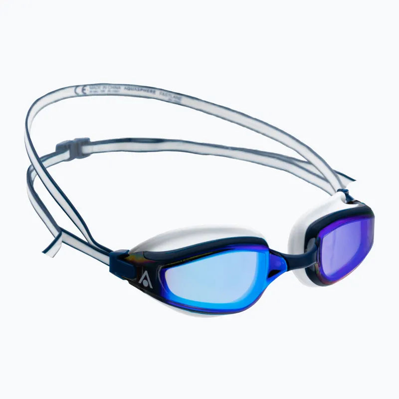 Aquasphere Fastlane Swim Goggles, Blue/White/Mirror EP3174009LMB