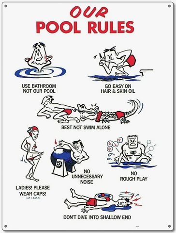 Poolmaster "Our Pool Rules" General Animation Sign 41337