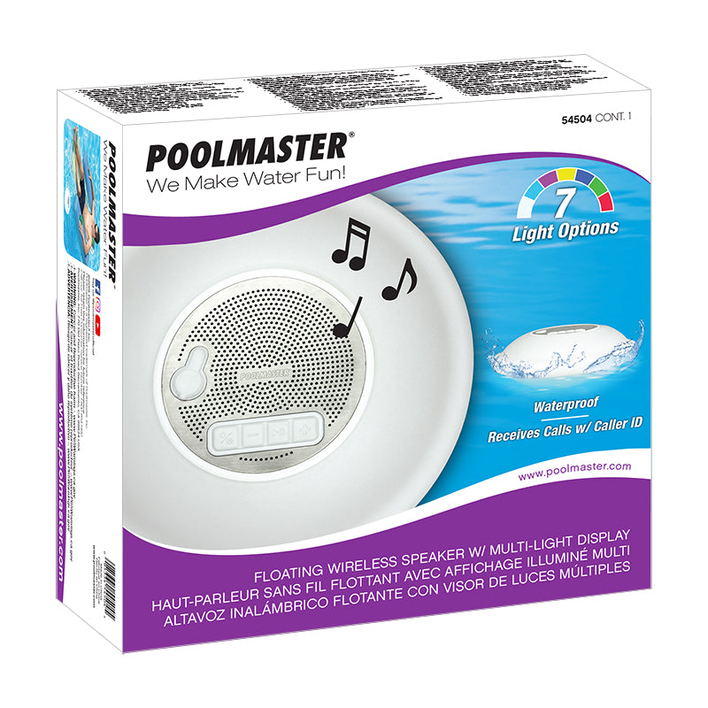 Poolmaster Floating Wireless Speaker w/Multi Light Display 54504