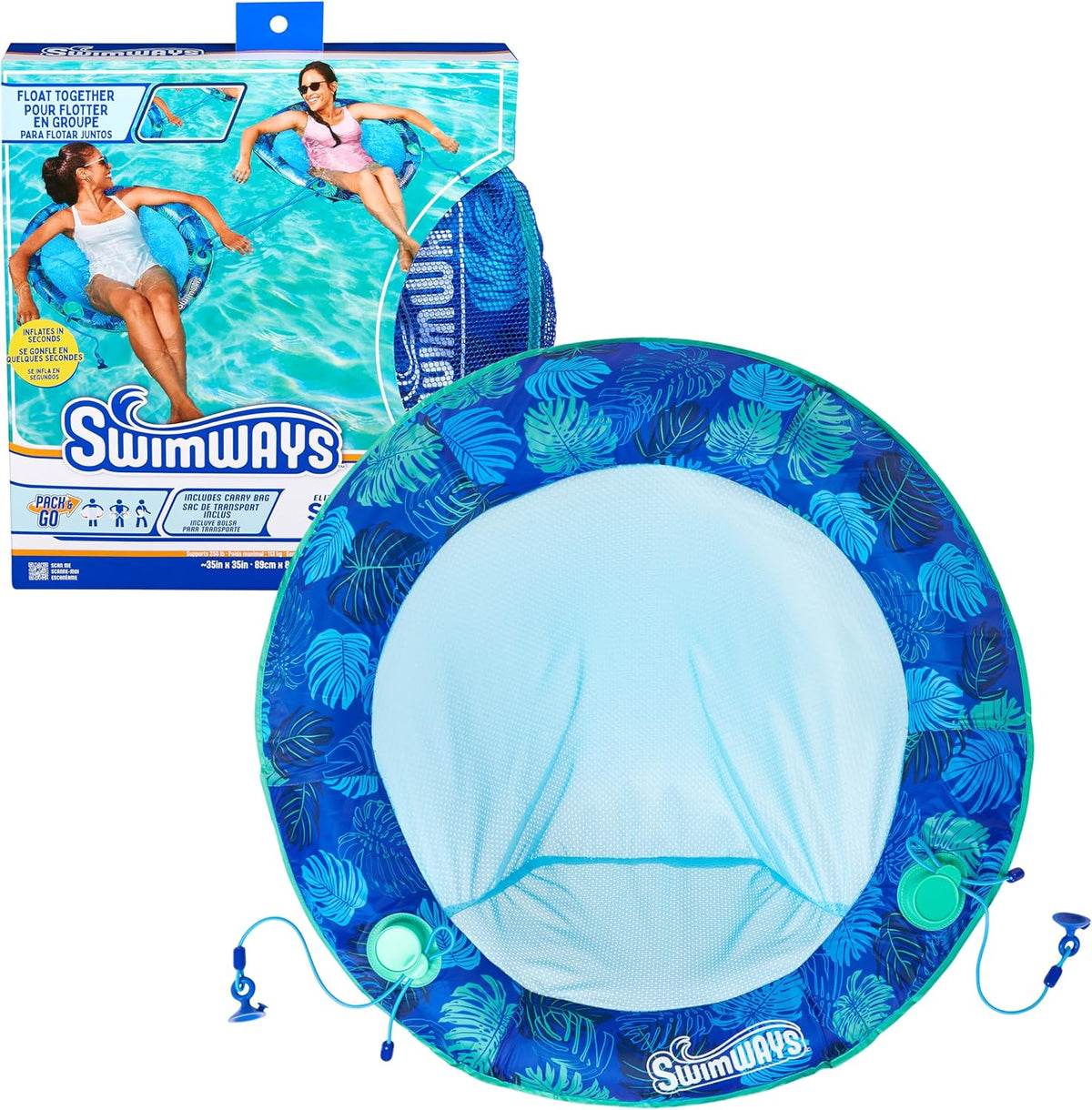 Swimways Elite Spring Float Papasan Pool Lounger 6069311