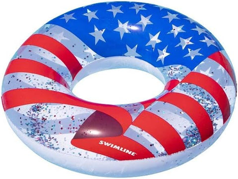 Swimline American Glitter Inflatable Pool Ring 90199