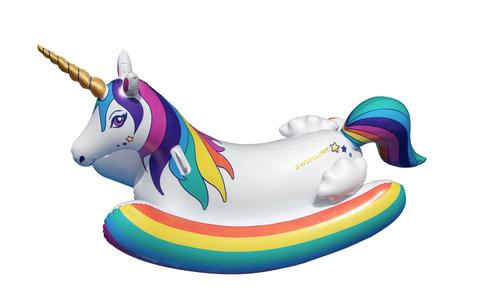 Swimline Unicorn Rocker Inflatable Ride-On Pool Float 81200