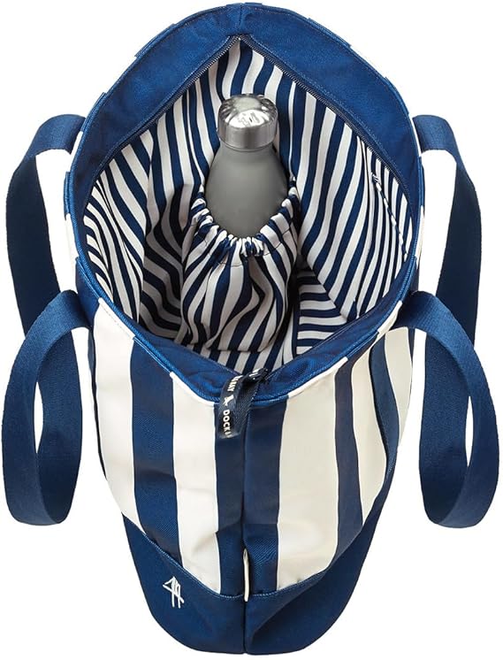 Dock & Bay Large Canvas Beach Bag, Whitsunday Blue BAGBCH-MD-NAVY