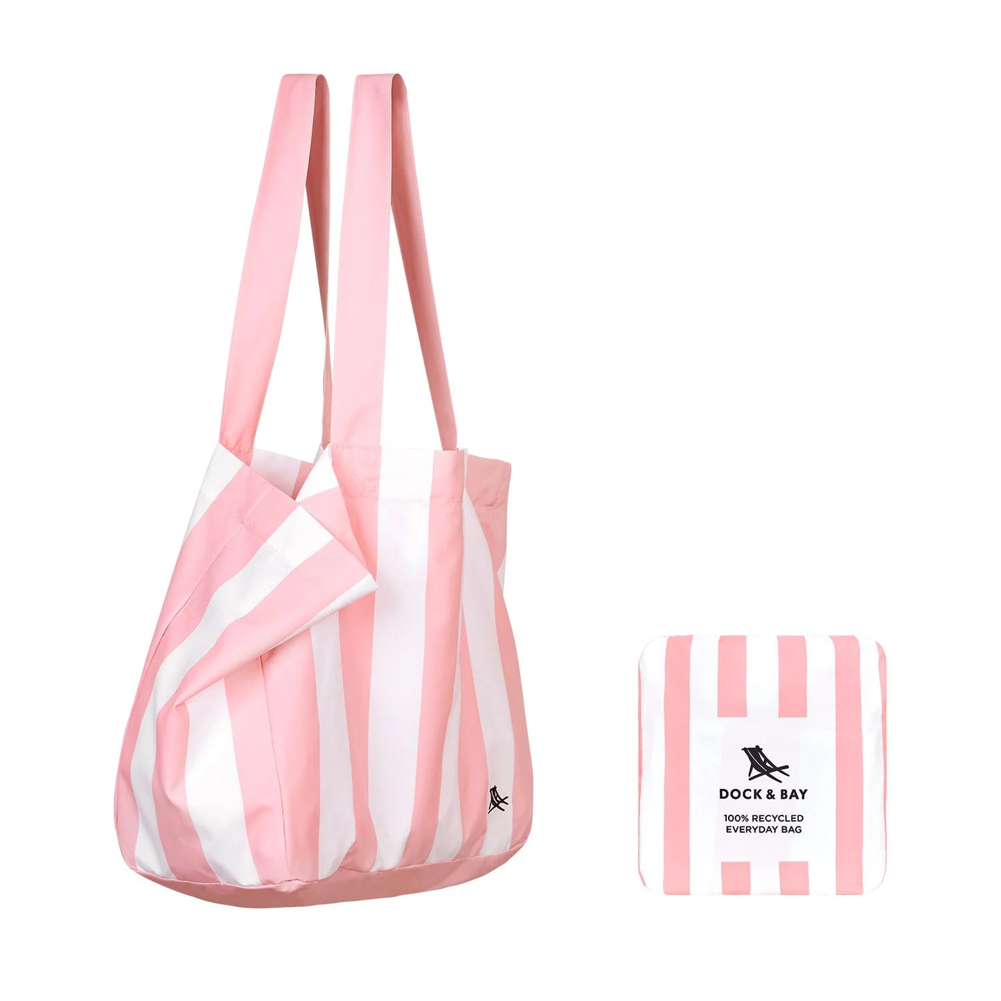 Dock & Bay Malibu Pink Foldaway Tote Bag BAGF-CAB-MD-LTPNK