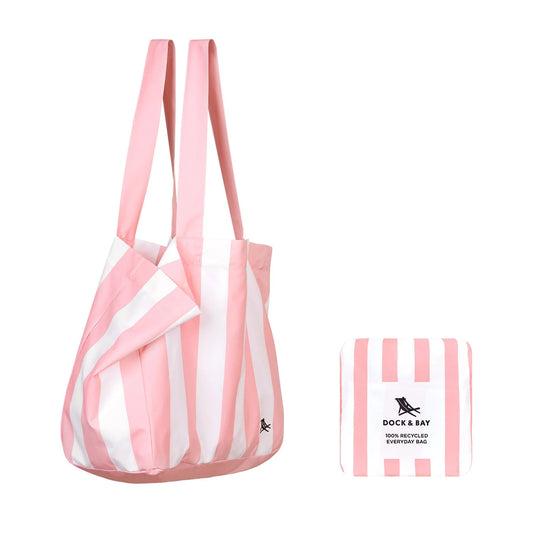 Dock & Bay Malibu Pink Foldaway Tote Bag BAGF-CAB-MD-LTPNK