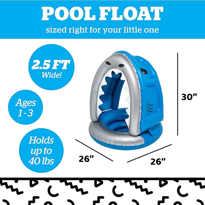 Big Mouth Inc Shark Lil' Float w/Canopy BMLF-0018