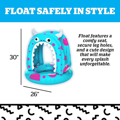 Big Mouth Inc Lil' Monster Inflatable Pool Float w/Canopy BMLF-0021