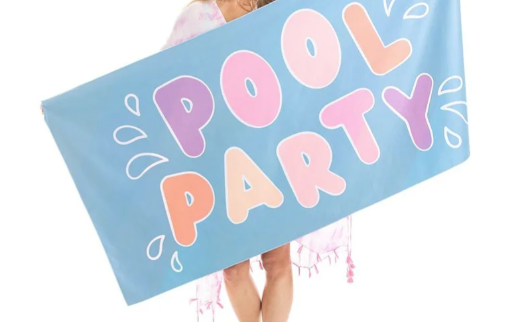 KATYDID Extra Long Quick Dry Beach Towel, Pool Party KDC-QDT-1018