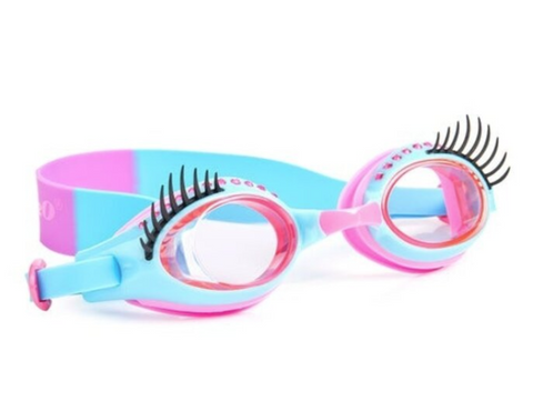 Bling20 Glam Lash Swim Goggles Beauty Parlor Pink/Periwinkle Blue LASHNEW8G22