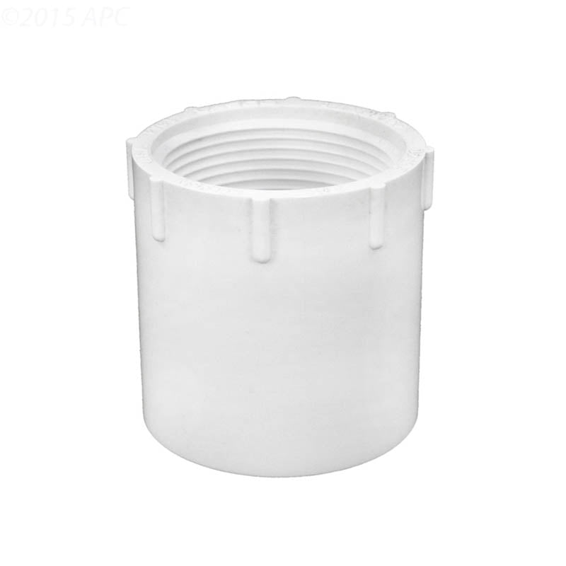 Lasco 1.5" Slip x 1.5" FPT Adapter, White PV435015