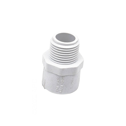 Lasco 1.5" Slip x MPT Male Adapter, White PV436015
