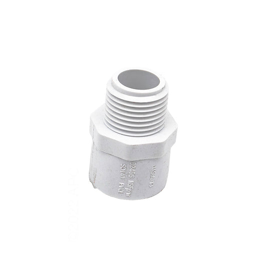 Lasco 1.5" Slip x MPT Male Adapter, White PV436015