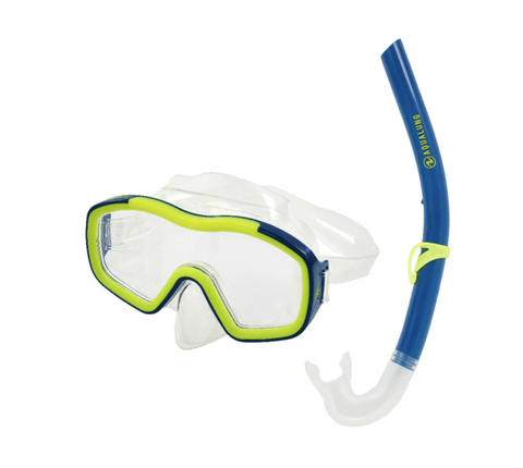 Aqua Lung Racoon Jr Mask & Snorkel Combo Blue/Yellow SC4000007