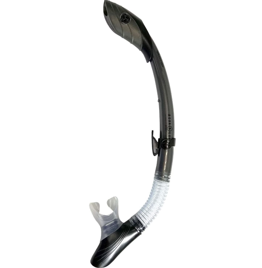 Aqua Lung Sport Island Dry LX Snorkel, Black/Silver SN2250115