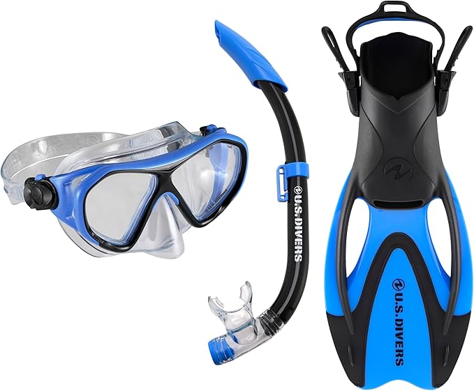 Aqua Lung Dorado Jr II Snorkel Combo, Blue/Black SR4074001M