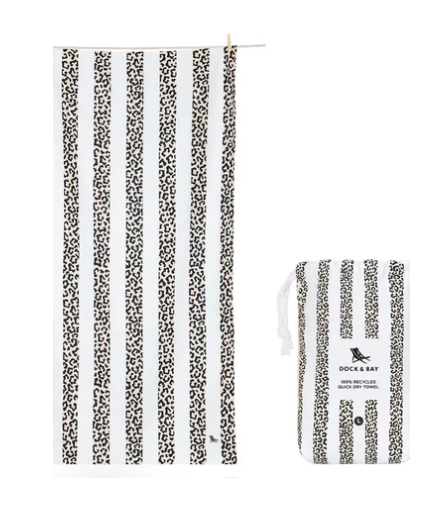 Dock & Bay Extra Long Quick Dry Beach Towel, Dashing Leopard TOWLB-ANI-XL-LEOPD