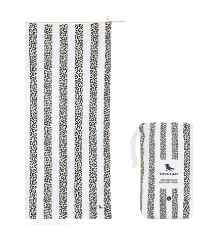 Dock & Bay Extra Long Quick Dry Beach Towel, Dashing Leopard TOWLB-ANI-XL-LEOPD