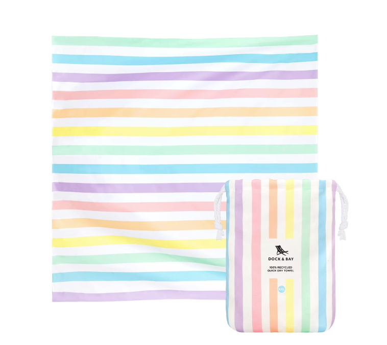 Dock & Bay Extra Long Quick Dry Beach Towel, Unicorn Waves TOWLB-SUM-X2-UNICN