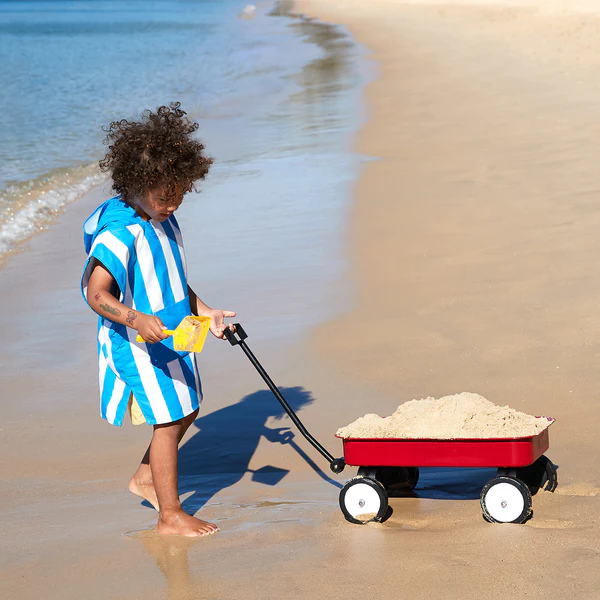 Dock & Bay Kids Quick Dry Poncho, Bondi Blue, Small PONCHK-CAB-SM-BLUE-R