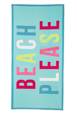 KATYDID Extra Long Quick Dry Beach Towel, Beach Please KDC-QDT-1005