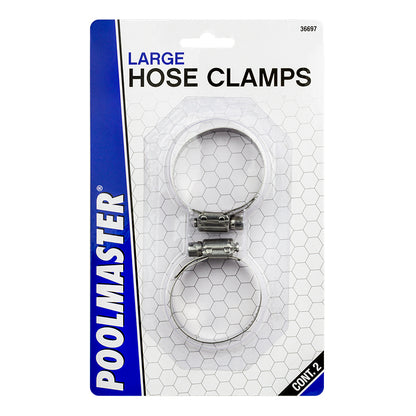 Poolmaster Large 2.25" Stainless Steel Hose Clamps (2 Pack)