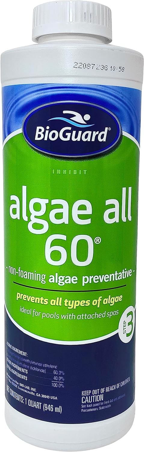 BioGuard Algae All 60 Non Foaming Algae Preventative 1qt 23060BIO
