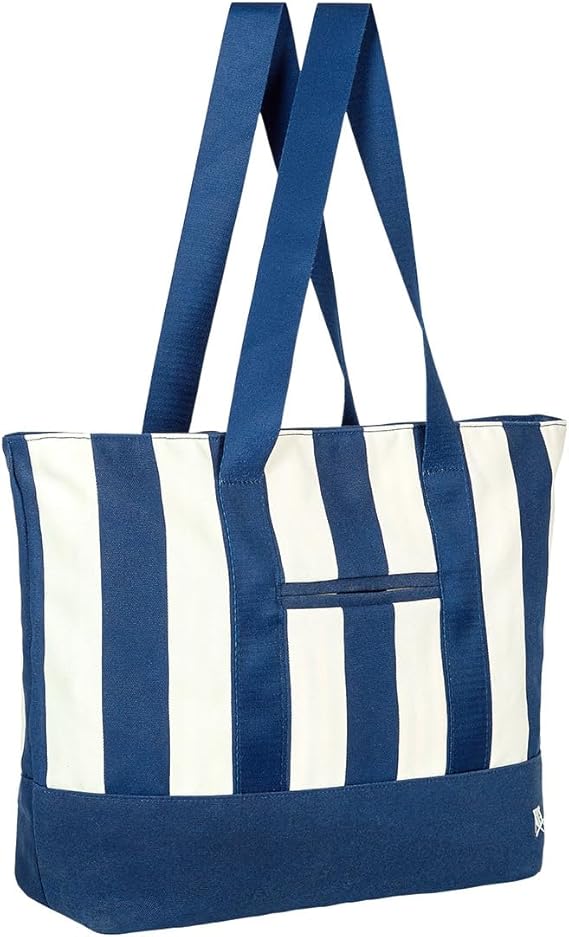 Dock & Bay Large Canvas Beach Bag, Whitsunday Blue BAGBCH-MD-NAVY