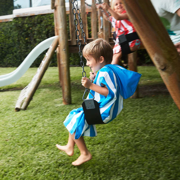 Dock & Bay Kids Quick Dry Poncho, Bondi Blue, Small PONCHK-CAB-SM-BLUE-R