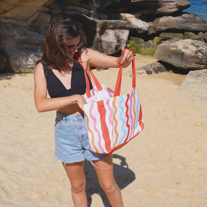 Dock & Bay Malibu Pink Foldaway Tote Bag BAGF-CAB-MD-LTPNK