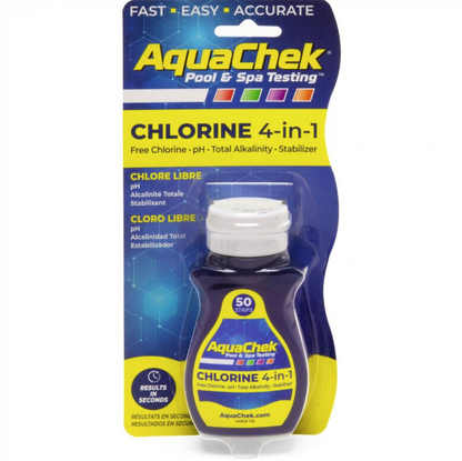 AquaChek Chlorine 4 In 1 Test Strips 511244/242