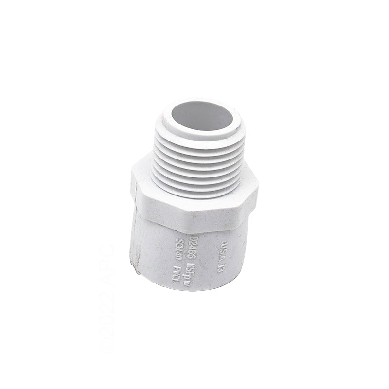 Lasco 1.5" Slip x MPT Male Adapter, White PV436015