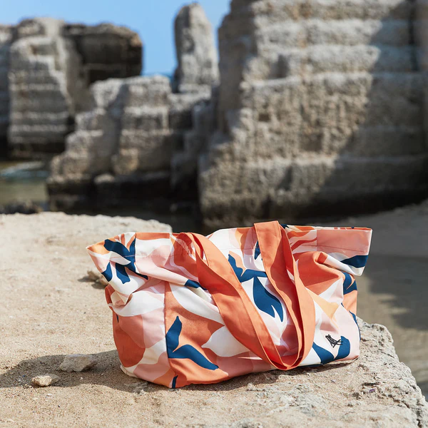 TERRACOTTA TROPICS FOLD AWAY TOTE BAG