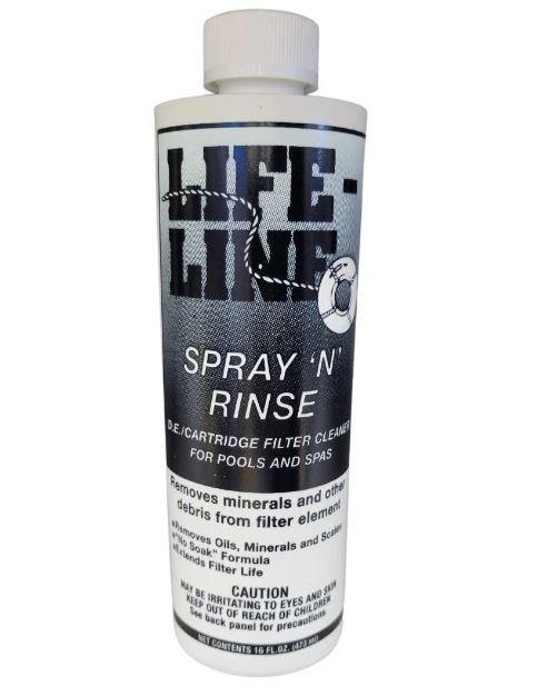 LifeLine Spray N' Rinse DE Filter/Cartridge Cleaner 16oz