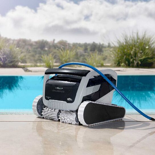 Dolphin E70 Explorer Robotic Pool Cleaner With Caddy and Wifi