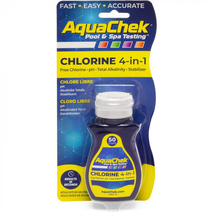 AquaChek Chlorine 4 In 1 Test Strips 511244/242